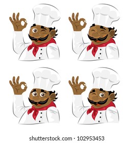 African chef emotion set