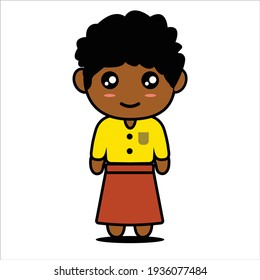 African Child Vector Cartoon Character: เวกเตอร์สต็อก (ปลอดค่าลิขสิทธิ์ ...