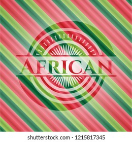 African christmas colors emblem.