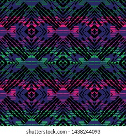 African Clash Ethnic Seamless Vector Pattern