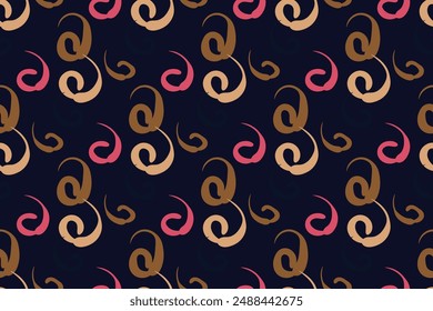African clash vector seamless pattern in ethnic tribal style. Can be printed and used as wrapping paper, wallpaper, textile, fabric, apparel, etc.