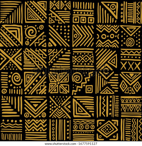 African Clash Vector Seamless Pattern Ethnic Stock Vector (Royalty Free ...