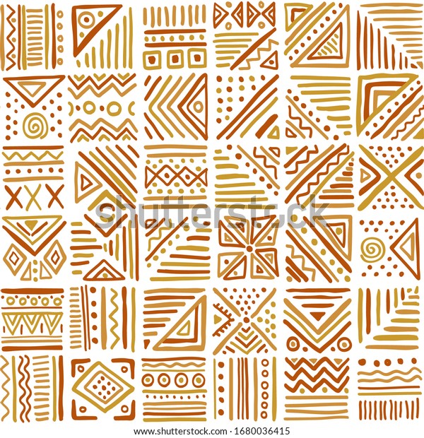 African Clash Vector Seamless Pattern Ethnic Stock Vector (Royalty Free ...