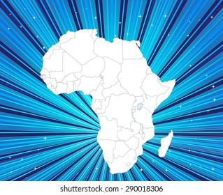 African Continent - Detailed Map with Captivating Background