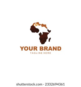african continent and elephant logo