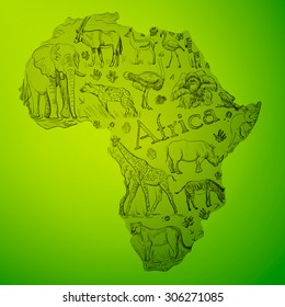 The African continent is filled with doodle animals