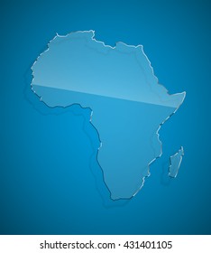 African continent Flat icon Image. Africa background Picture. Vector Silhouette