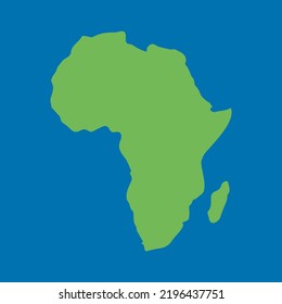 African continent vector. landmass. African countries and geography. Map of Africa and Madagascar. Earth and Oceans. Topography.