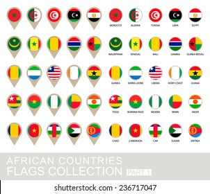 African Countries Flags Collection, Part 1 , 2  version