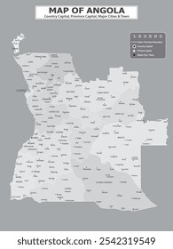 African Countries Geography Political map. Political map of country with capital, province or state capital, major cities and town.