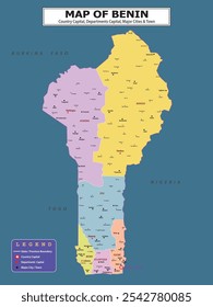 African Countries Geography Political map. Political map of country with capital, province or state capital, major cities and town.
