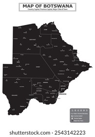 African Countries Geography Political map. Political map of country with capital, province or state capital, major cities and town.