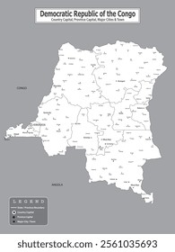 African Countries Geography Political map. Political map of country with capital, province or state capital, major cities and town.