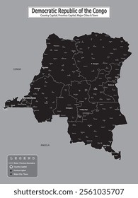 African Countries Geography Political map. Political map of country with capital, province or state capital, major cities and town.