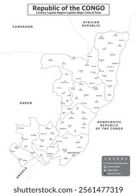 African Countries Geography Political map. Political map of country with capital, province or state capital, major cities and town.