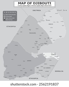 African Countries Geography Political map. Political map of country with capital, province or state capital, major cities and town.