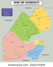 African Countries Geography Political map. Political map of country with capital, province or state capital, major cities and town.