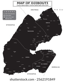 African Countries Geography Political map. Political map of country with capital, province or state capital, major cities and town.