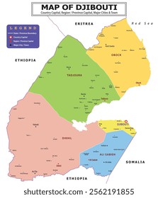 African Countries Geography Political map. Political map of country with capital, province or state capital, major cities and town.