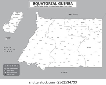 African Countries Geography Political map. Political map of country with capital, province or state capital, major cities and town.