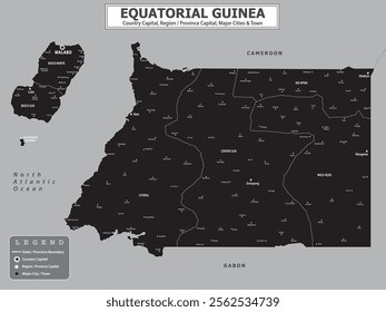 African Countries Geography Political map. Political map of country with capital, province or state capital, major cities and town.