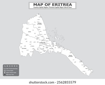 African Countries Geography Political map. Political map of country with capital, province or state capital, major cities and town.