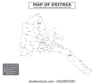 African Countries Geography Political map. Political map of country with capital, province or state capital, major cities and town.