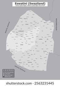 African Countries Geography Political map. Political map of country with capital, province or state capital, major cities and town.