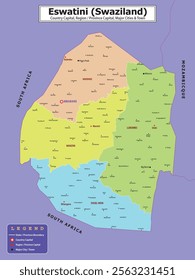 African Countries Geography Political map. Political map of country with capital, province or state capital, major cities and town.