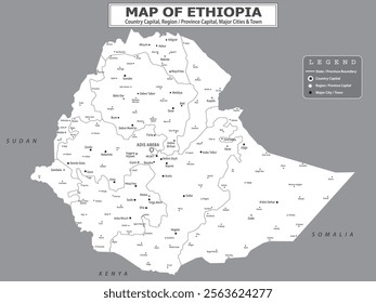 African Countries Geography Political map. Political map of country with capital, province or state capital, major cities and town.