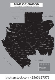 African Countries Geography Political map. Political map of country with capital, province or state capital, major cities and town.