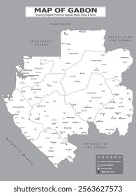 African Countries Geography Political map. Political map of country with capital, province or state capital, major cities and town.