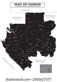 African Countries Geography Political map. Political map of country with capital, province or state capital, major cities and town.