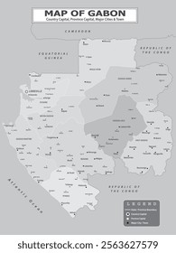 African Countries Geography Political map. Political map of country with capital, province or state capital, major cities and town.