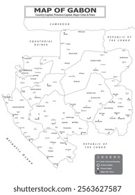 African Countries Geography Political map. Political map of country with capital, province or state capital, major cities and town.