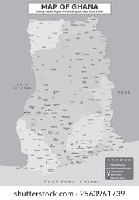 African Countries Geography Political map. Political map of country with capital, province or state capital, major cities and town.