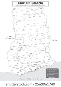 African Countries Geography Political map. Political map of country with capital, province or state capital, major cities and town.