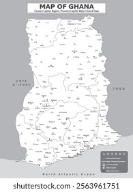 African Countries Geography Political map. Political map of country with capital, province or state capital, major cities and town.