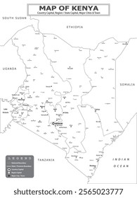 African Countries Geography Political map. Political map of country with capital, province or state capital, major cities and town.