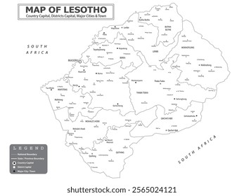 African Countries Geography Political map. Political map of country with capital, province or state capital, major cities and town.