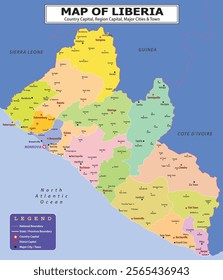 African Countries Geography Political map. Political map of country with capital, province or state capital, major cities and town.