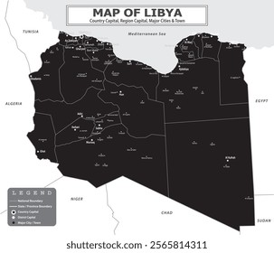 African Countries Geography Political map. Political map of country with capital, province or state capital, major cities and town.