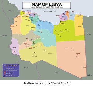 African Countries Geography Political map. Political map of country with capital, province or state capital, major cities and town.