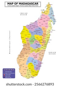 African Countries Geography Political map. Political map of country with capital, province or state capital, major cities and town.