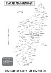 African Countries Geography Political map. Political map of country with capital, province or state capital, major cities and town.