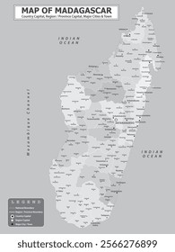 African Countries Geography Political map. Political map of country with capital, province or state capital, major cities and town.