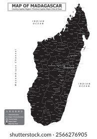 African Countries Geography Political map. Political map of country with capital, province or state capital, major cities and town.