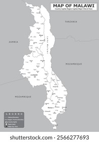 African Countries Geography Political map. Political map of country with capital, province or state capital, major cities and town.