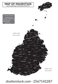 African Countries Geography Political map. Political map of country with capital, province or state capital, major cities and town.