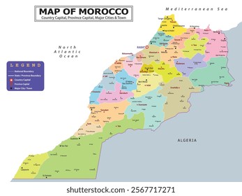 African Countries Geography Political map. Political map of country with capital, province or state capital, major cities and town.